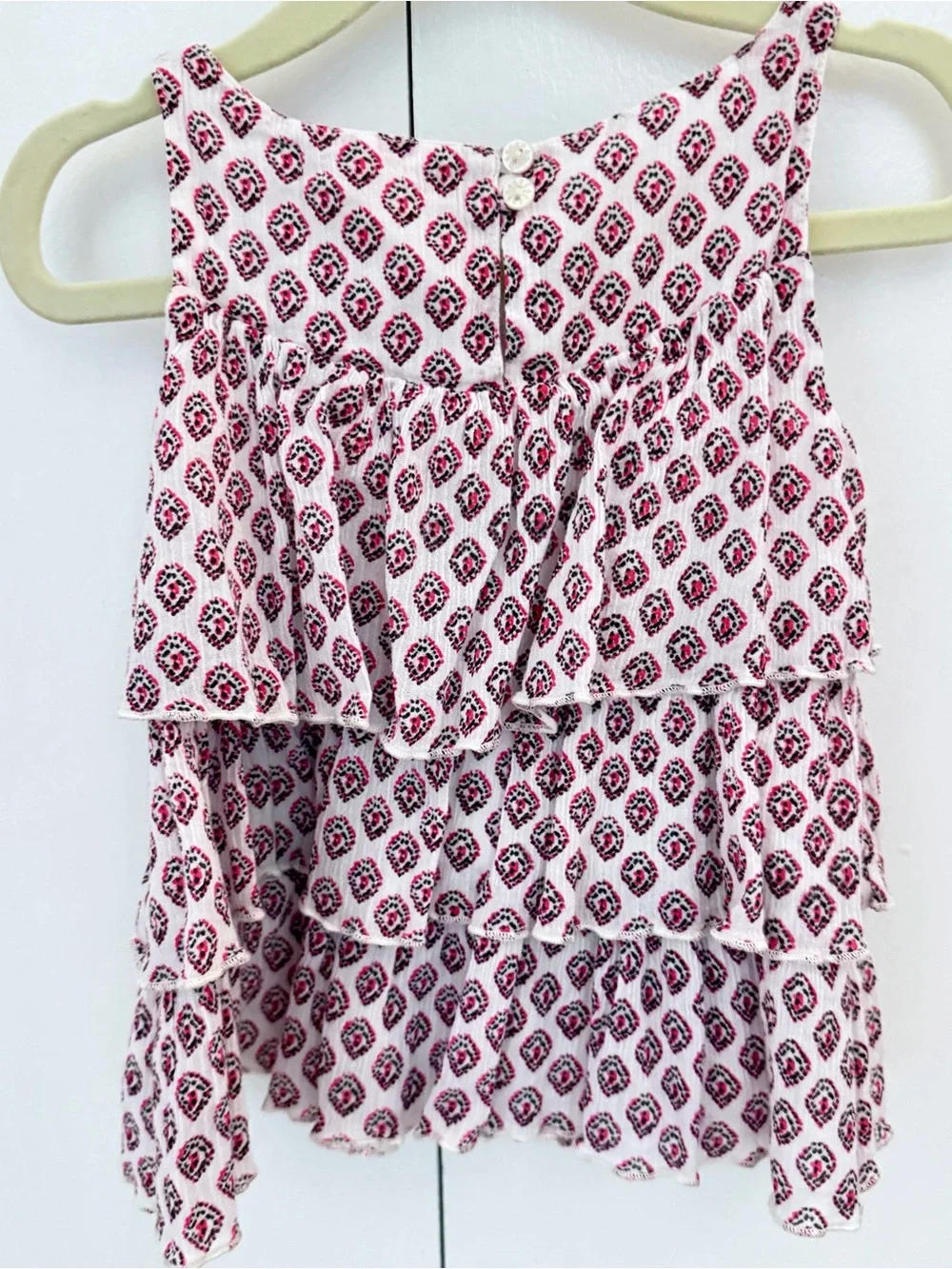 Tucker + Tate tiered sleeveless ruffle top